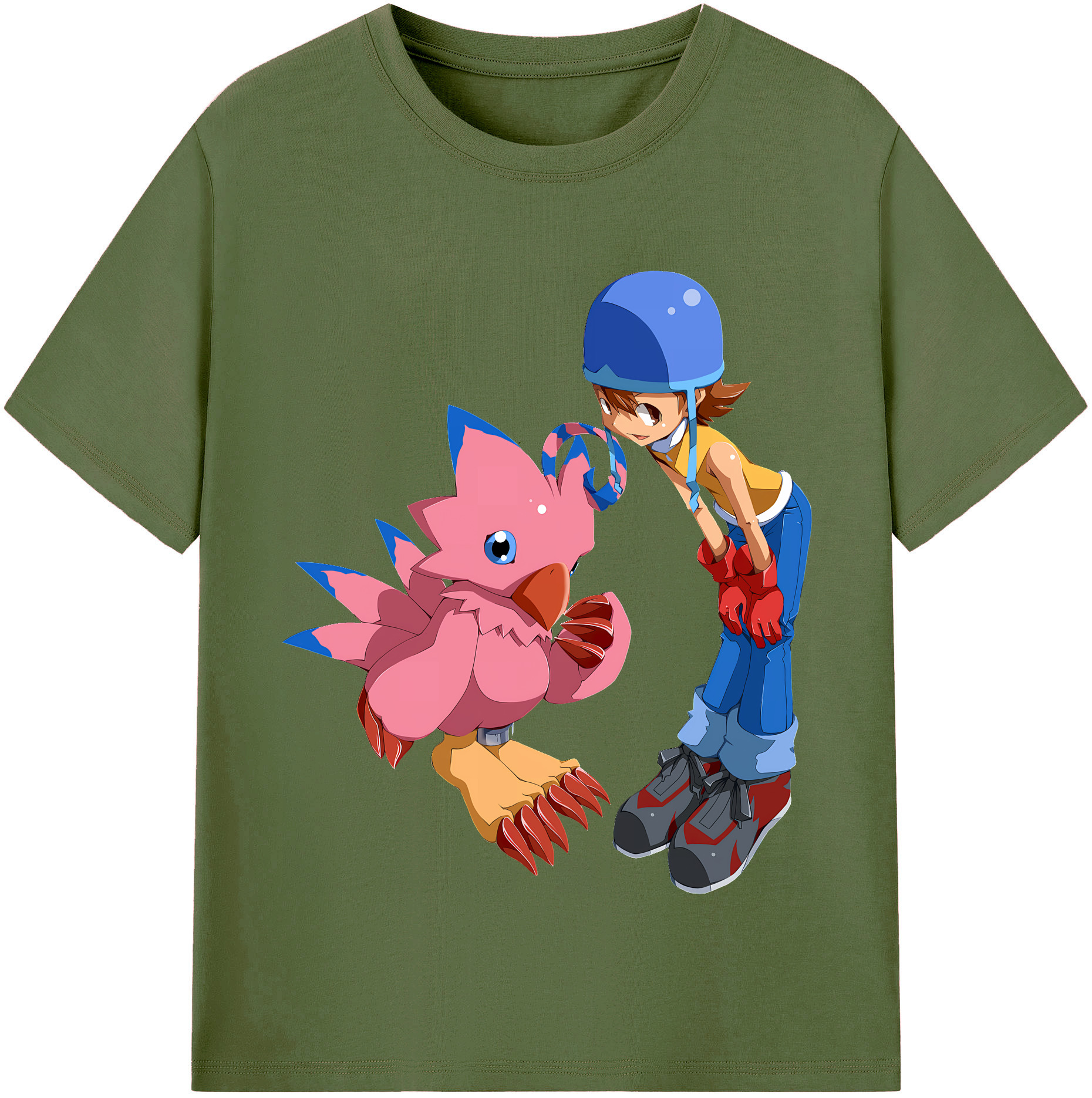 （画像用） Digimon デジタルモンスター/デジモン 綿100％半袖Tシャツ（フロントプリント）